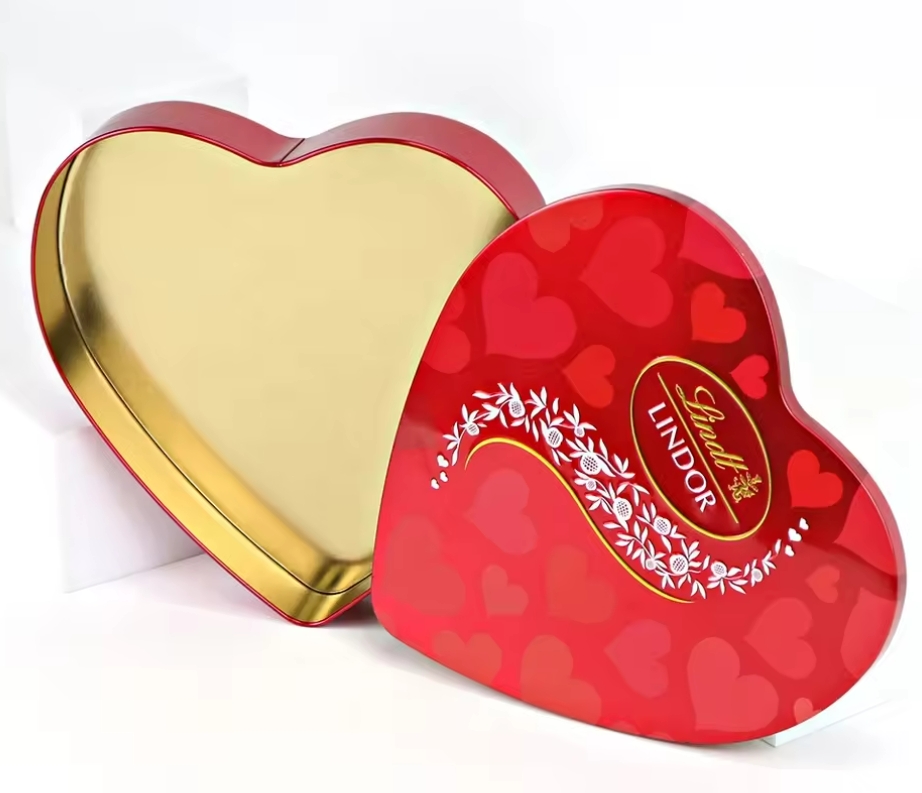 Valentine'S Day Heart-Shaped Tin Box For Wedding Chocolate & Food Durable Metal Tin With Stylish Design - Capacity: 100 Pcs/Hr