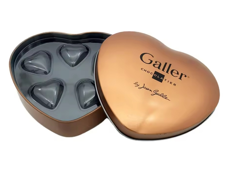 Valentine's Day Heart-Shaped Tin Box for Wedding Chocolate & Food Durable Metal Tin with Stylish Design