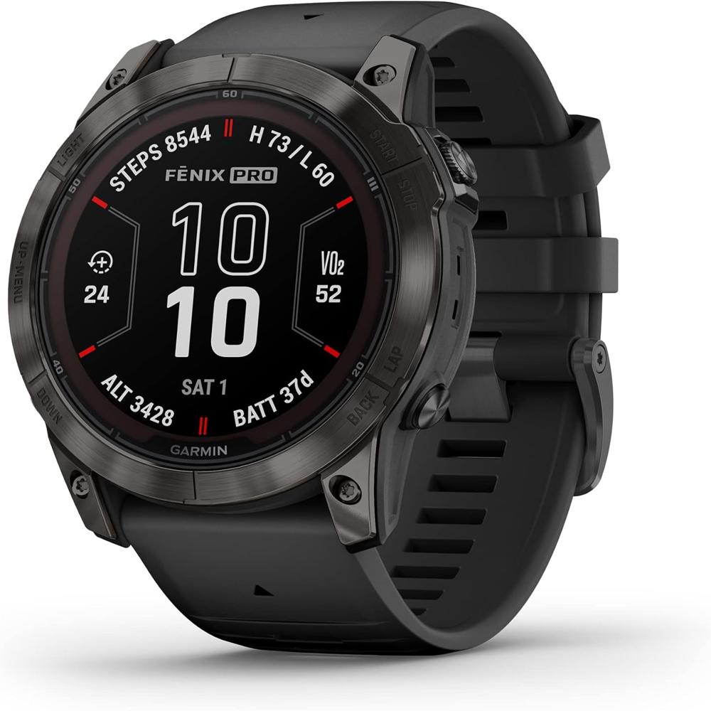 Garmin fenix 8  51 mm Solar Sapphire Premium Multisport GPS Smartwatch LongLasting Battery Life Dive Rated  Built in LED Flashlight