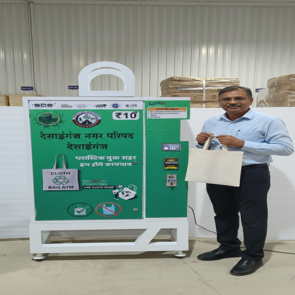 Cloth Bag Vending Machine - Capacity: 500 Pcs/hr