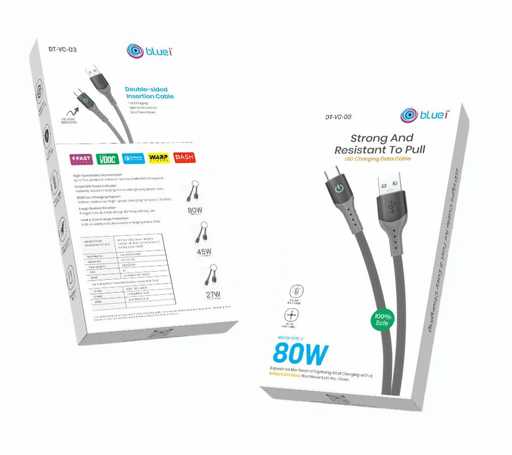 DT-VC-03 Type C 80W Fast Charging Data Cable