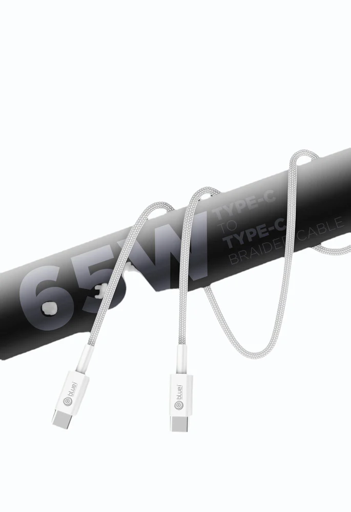 Dc-ip-02 Pd Type C To Type C 65w Fast Charging Data Cable - Color: White