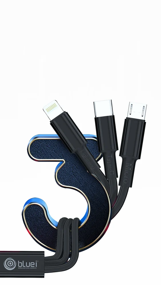DC-3X-02 3 in 1 20W Fast Charging Data Cable