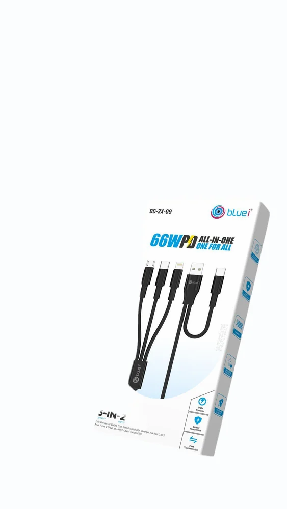 DC-3X-09 3 in 2 Fast Charging Data Cable