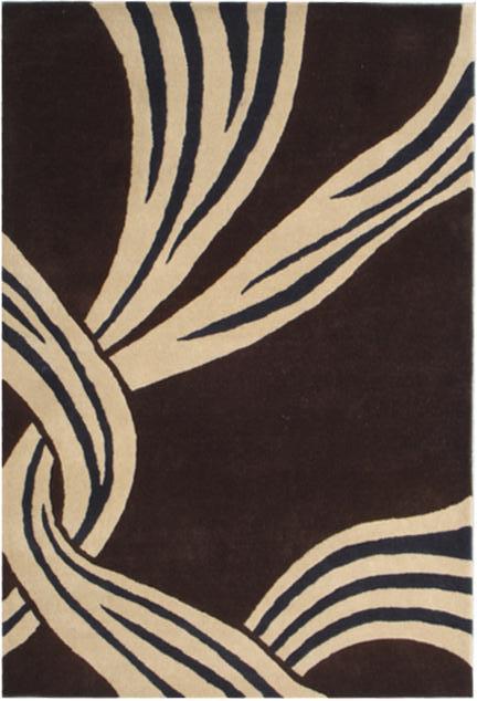 हैंड टफ़्टेड भूरा-बेज कालीन