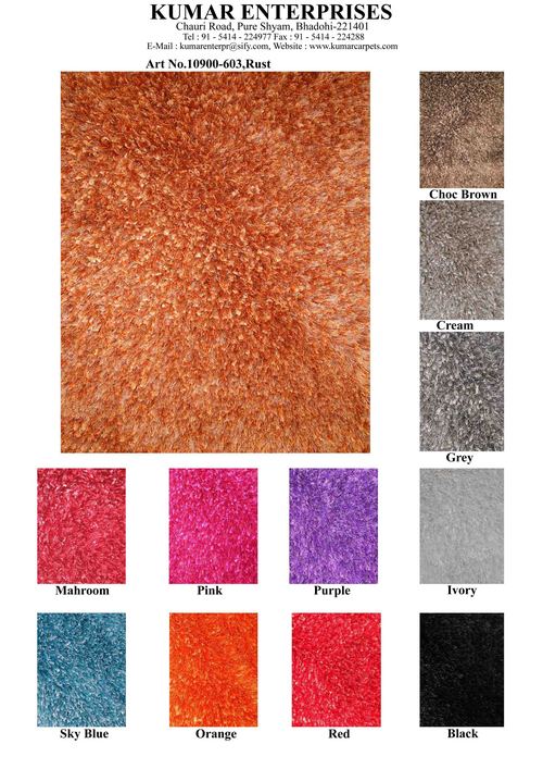 Rust Shaggy Rug
