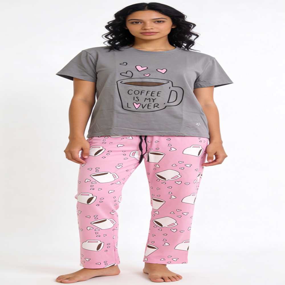 Ladies Sleeping Suits - Material: Cotton