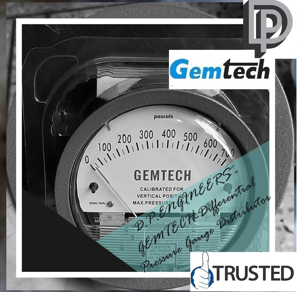 GEMTECH Differential Pressure Gauge Range 0-50 Inches Industrial Area Sare Khurd Bhiwadi