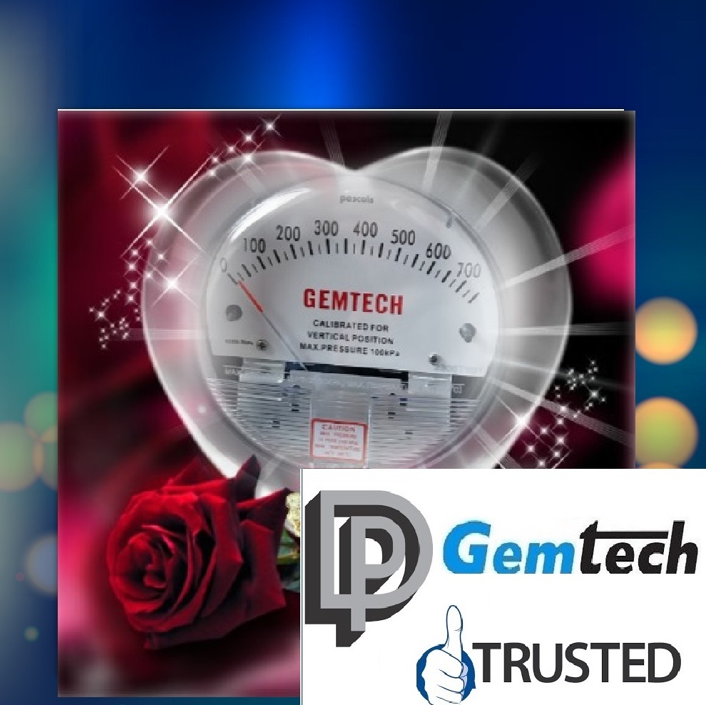 GEMTECH Differential Pressure Gauge Range 0-50 Inches Industrial Area Sare Khurd Bhiwadi