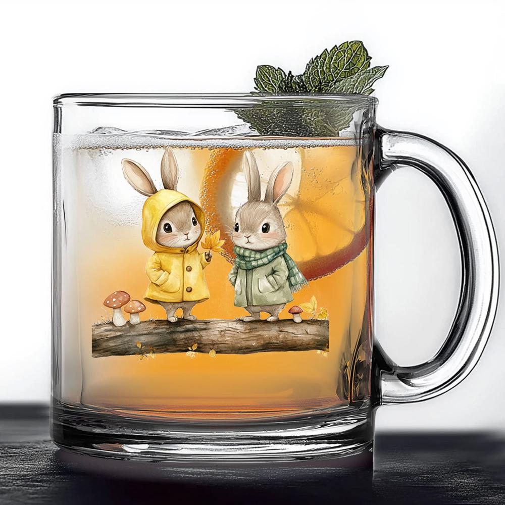 Effiprint Personalized 11oz Uv Printed Crystal Sticker Glass Mug With Your Image Text-food Safe Reusable Graduation Gift - Capacity: 0.35 Ltr
