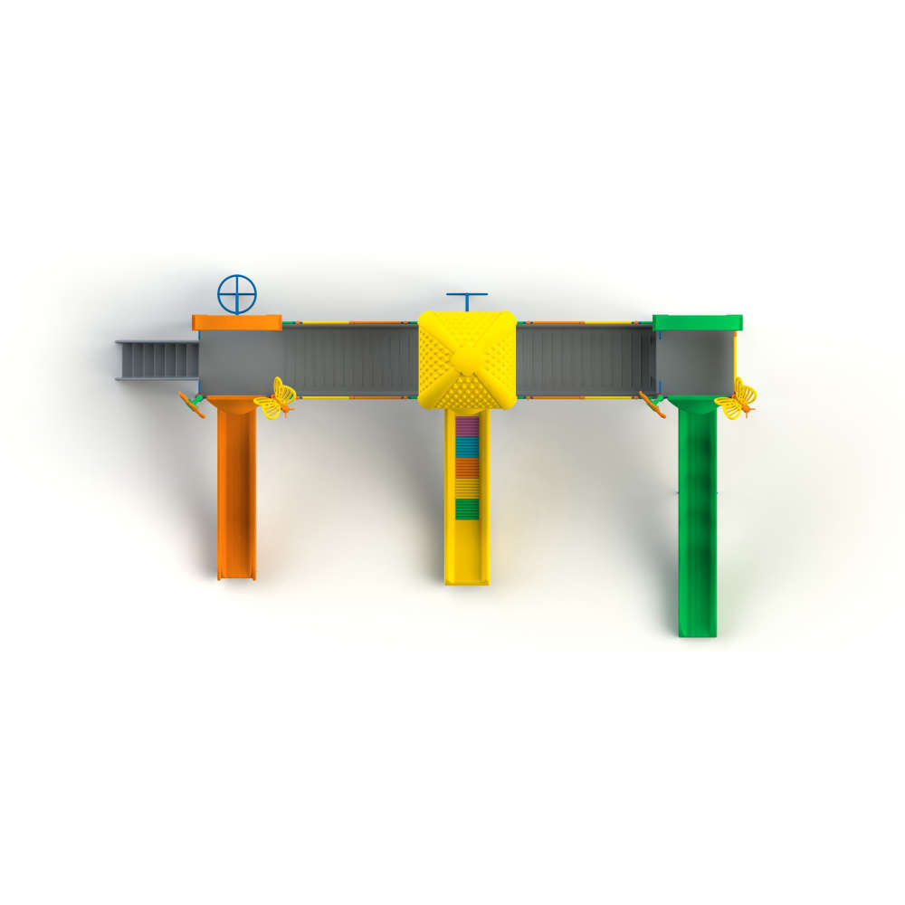 Maps-52 Modular Play Block Unit - Virgin Polymer, 200x100x120 Cm, Multi-color | Modular Expandability, Tool-less Assembly, Weatherproof