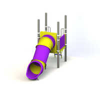 Roto Straight Tube Slide 3ft - Rotomolded Polyethylene, 5-6ft Length, Glossy Finish | Uv Resistant, En1176 Compliant, Vibrant Colors