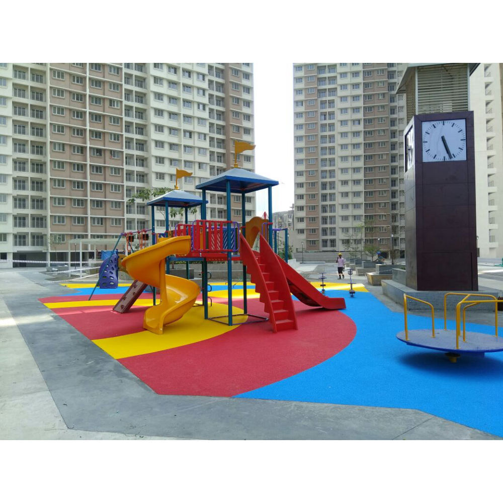 Rubber Outdoor Flooring - Colour Arcs