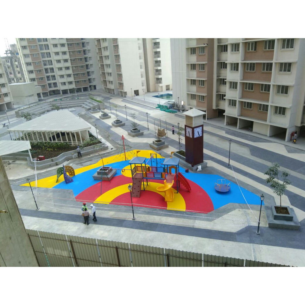 Rubber Outdoor Flooring - Colour Arcs