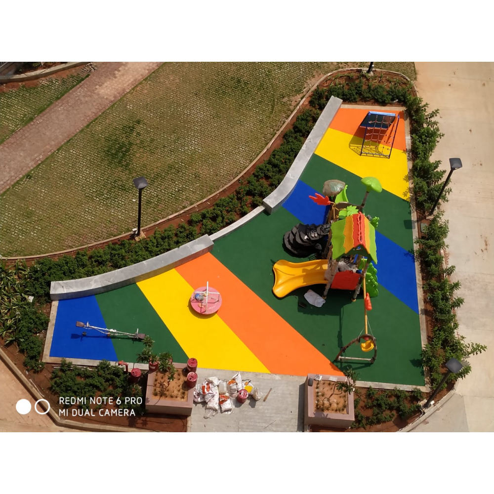 Outdoor Playground Rubber Flooring - Stripey