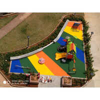 Outdoor Playground Rubber Flooring - Stripey