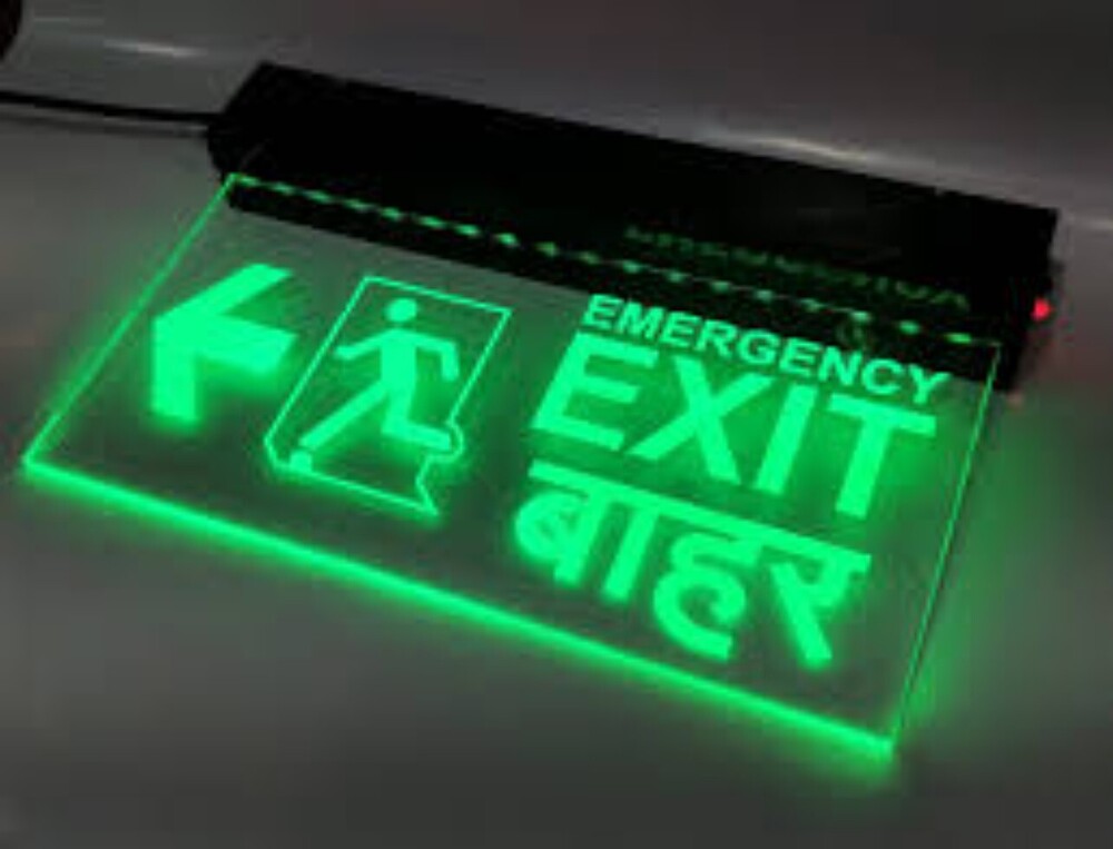 LED Exit Sign Board