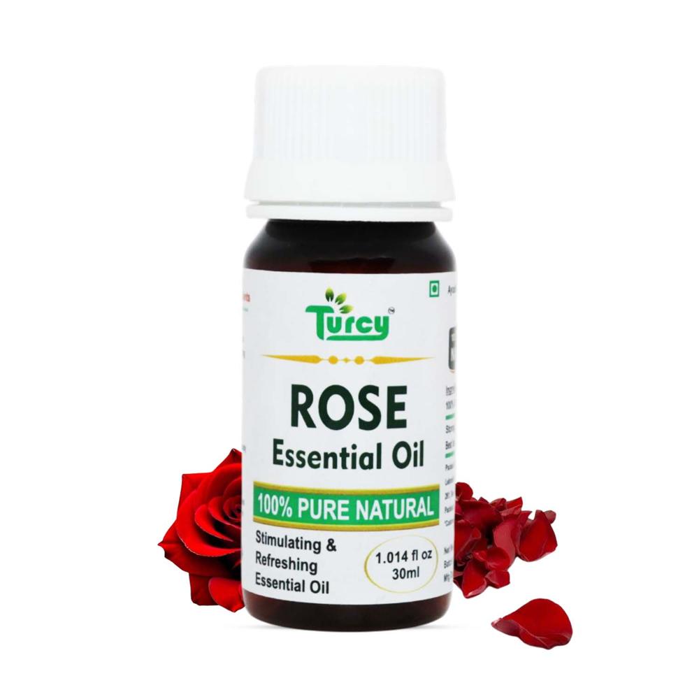 Turcy Natural Rose Oil | Anti-aging Oil For Glowing Skin, Hair Care & Relaxation(30ml) - Additives: Na