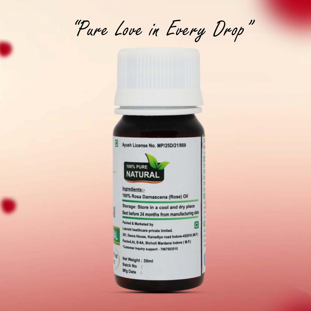 Turcy Natural Rose Oil | Anti-Aging Oil for Glowing Skin, Hair Care & Relaxation(30ml)