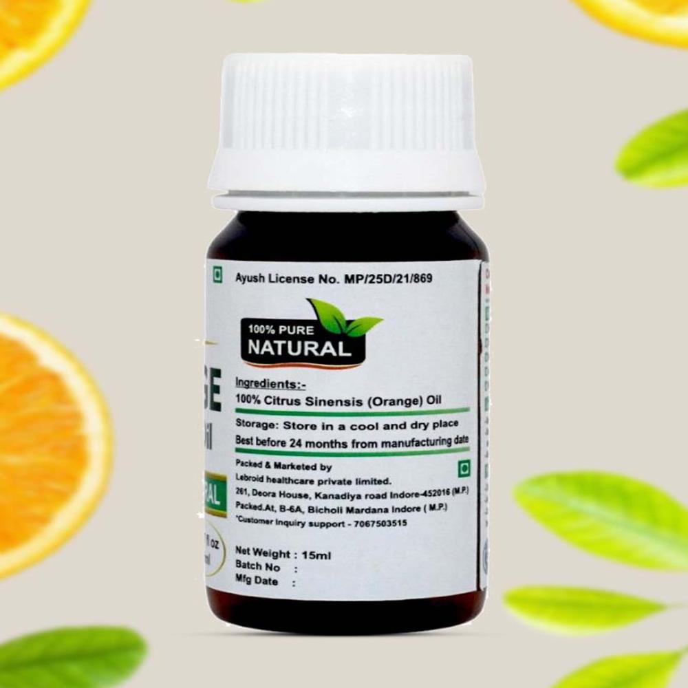 Turcy Orange Essential Oil  Pure & Natural for Skin Brightening, Hair Care & Aromatherapy(15ml)