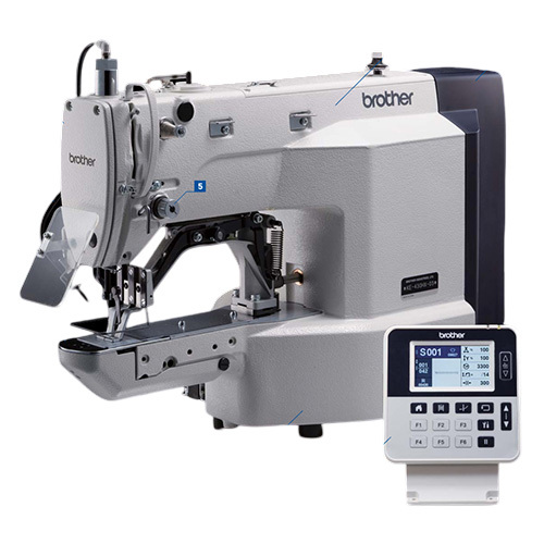 Brother Model KE-430HS-05 Electronic Direct Drive Lockstitch Bartack Machine For Medium Material, Complete Set