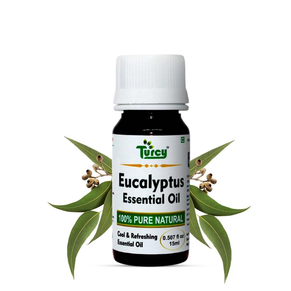Turcy Eucalyptus Essential Oil | Pure & Natural For Clear Skin & Hair Care(15ml) - Additives: Na