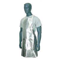 Aluminied Apron - Aluminized Fabric, Universal Size, Silver | Reflects Radiant Heat, Heat Resistant, Iso 11612 Certified