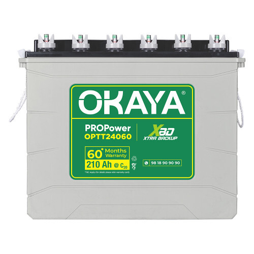 OKAYA 210Ah Tall Tubular Inverter Battery