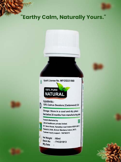 Turcy Cedarwood Essential Oil | Pure & Natural | Hair Growth & Skin Care(60ml)