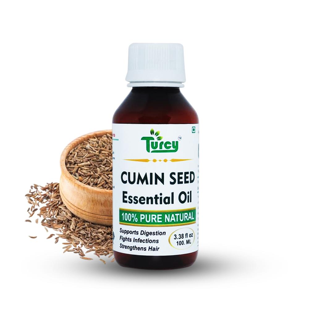 Turcy Cumin Seed Essential Oil | Pure Herbal Oil | Hair Growth, Focus & Aromatherapy Use(100ml)