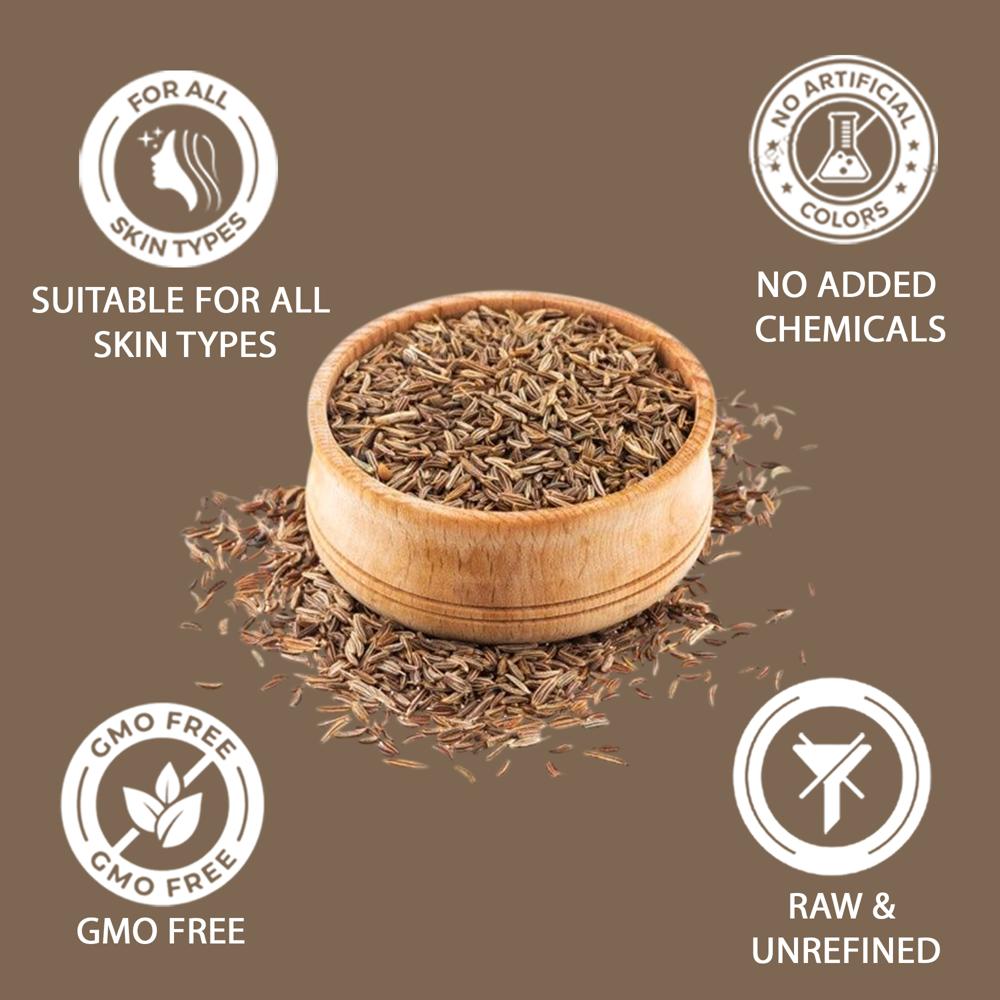 Turcy Cumin Seed Essential Oil | Pure Herbal Oil | Hair Growth, Focus & Aromatherapy Use(100ml)