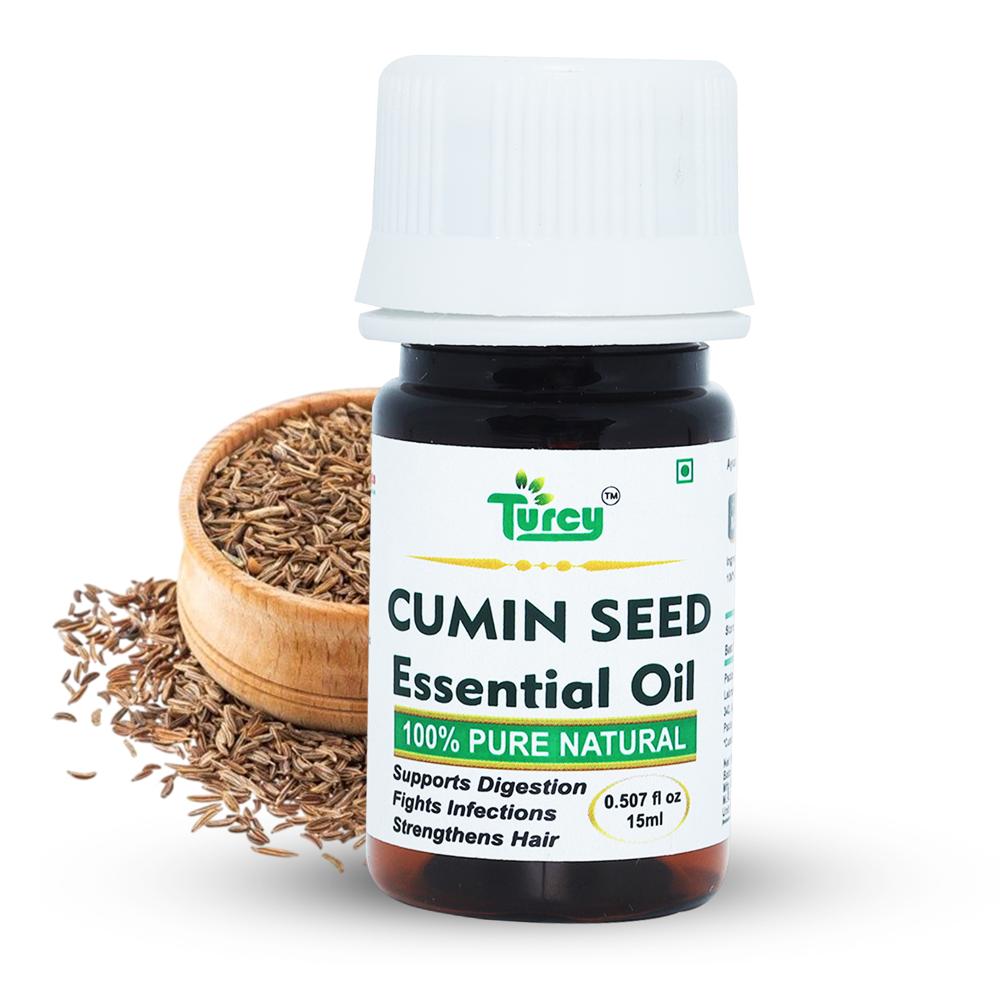 Turcy Cumin Seed Essential Oil | Pure Herbal Oil | Hair Growth, Focus & Aromatherapy Use(15ML)