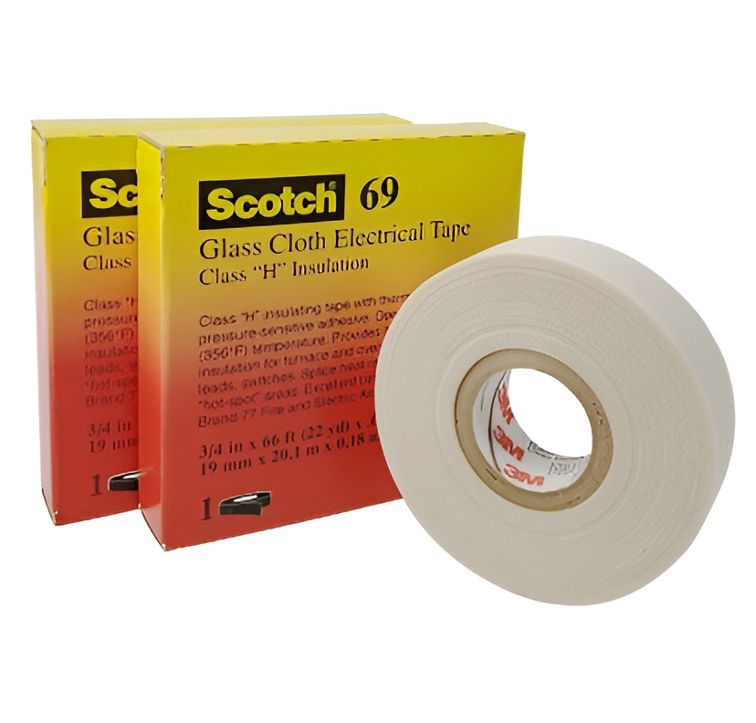 Glass Cloth Electrical Rape 69 - Color: White