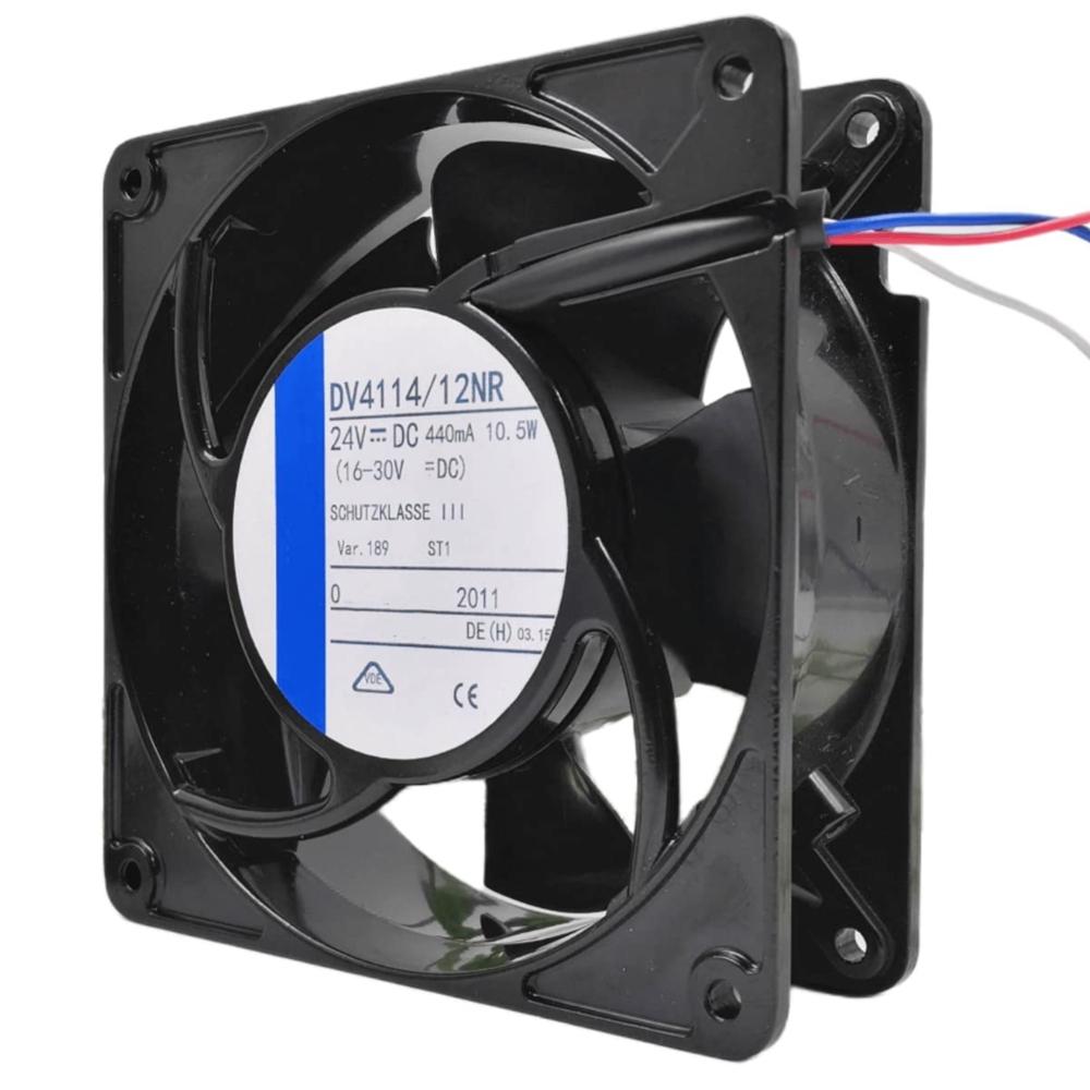 EBMPAPST DV4114/12NR 440mA 24V DC 10.5W 12038mm Ball Bearing Industrial Axial Cooling Fan 3-Wire 
