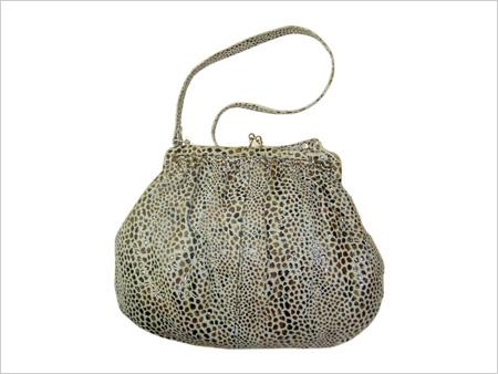 Snake Print Leather Bag