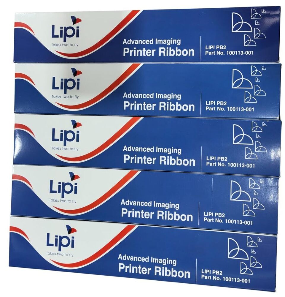 RT LIPI PB2 Pack of 5 pcs Ribbon Cartridge Black