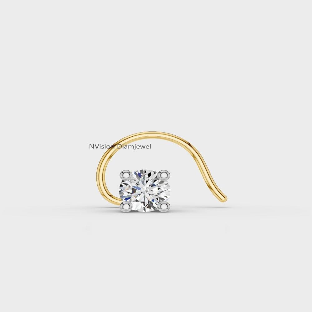 Love Spark Natural Diamond Solitaire Nose Pin 