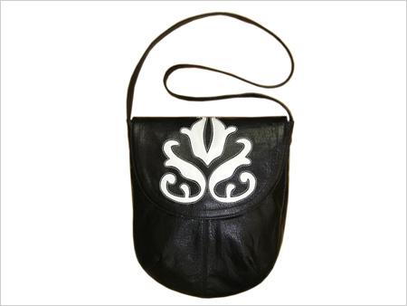 Goddess Print Leather Bag