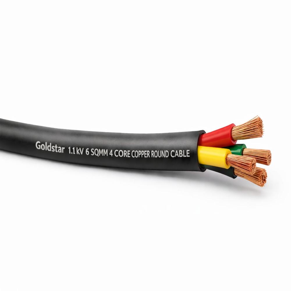 6 Sqmm 4 Core Copper Unarmoured Lt Cable - Diameter: 15.5 Millimeter (Mm)