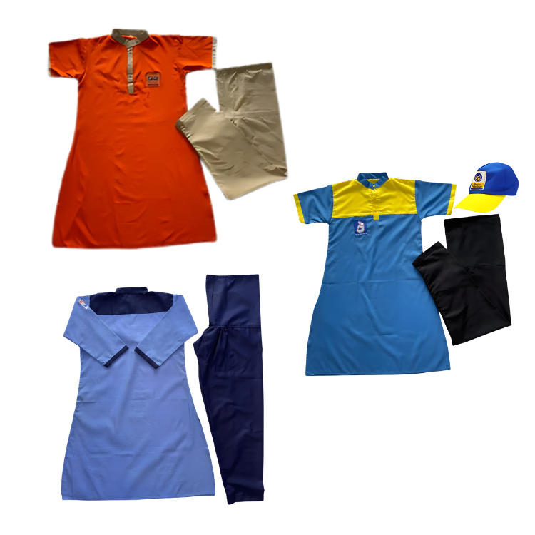 Petrol Pump Ladies Staff Uniform Set