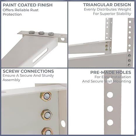 Unibox 24 Inch MS Wall Mount Split AC Stand Powder Coated