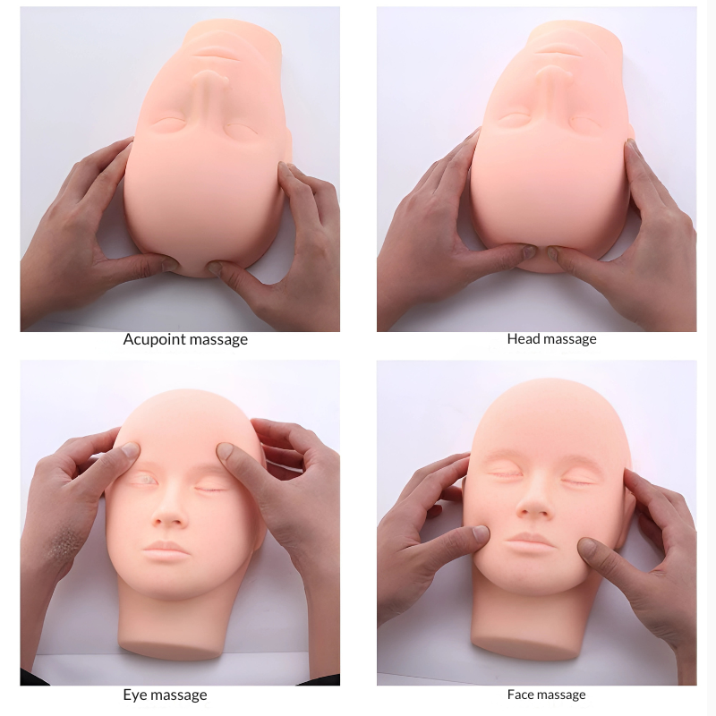 Kostech Mannequin Head For Makeup Practice - Color: Pink