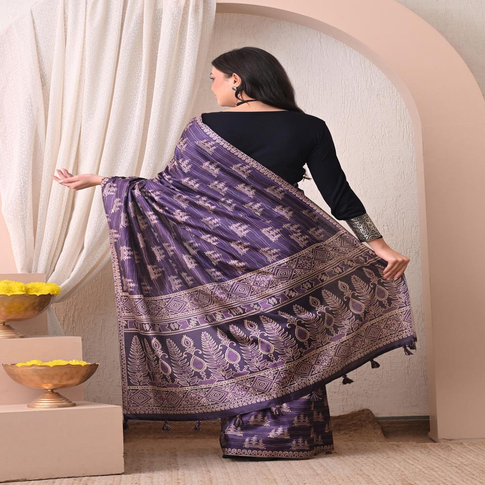 Ethnic Motifs Tussar Saree