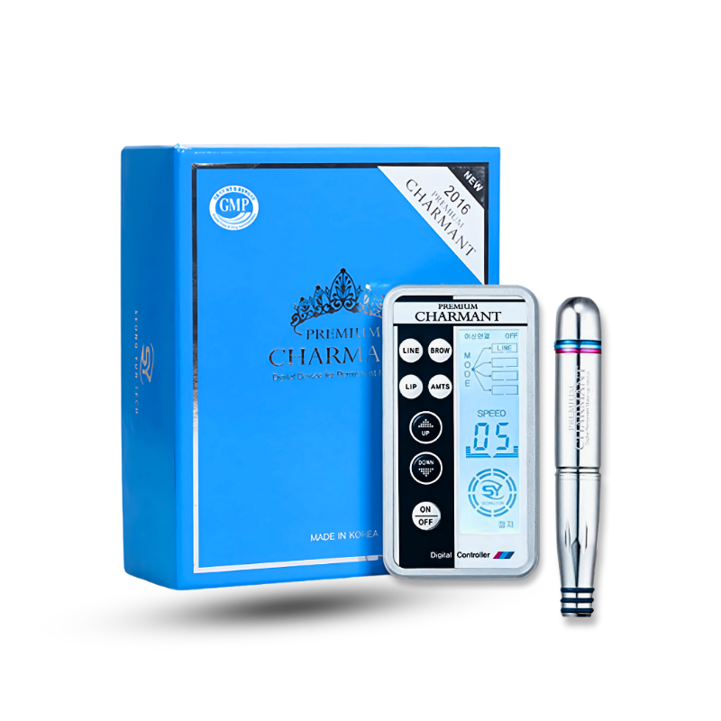 Electric Digital Permanent Eyebrow Lip Eyeliner Tattoo Pen Makeup Machine with Pen LCD Display