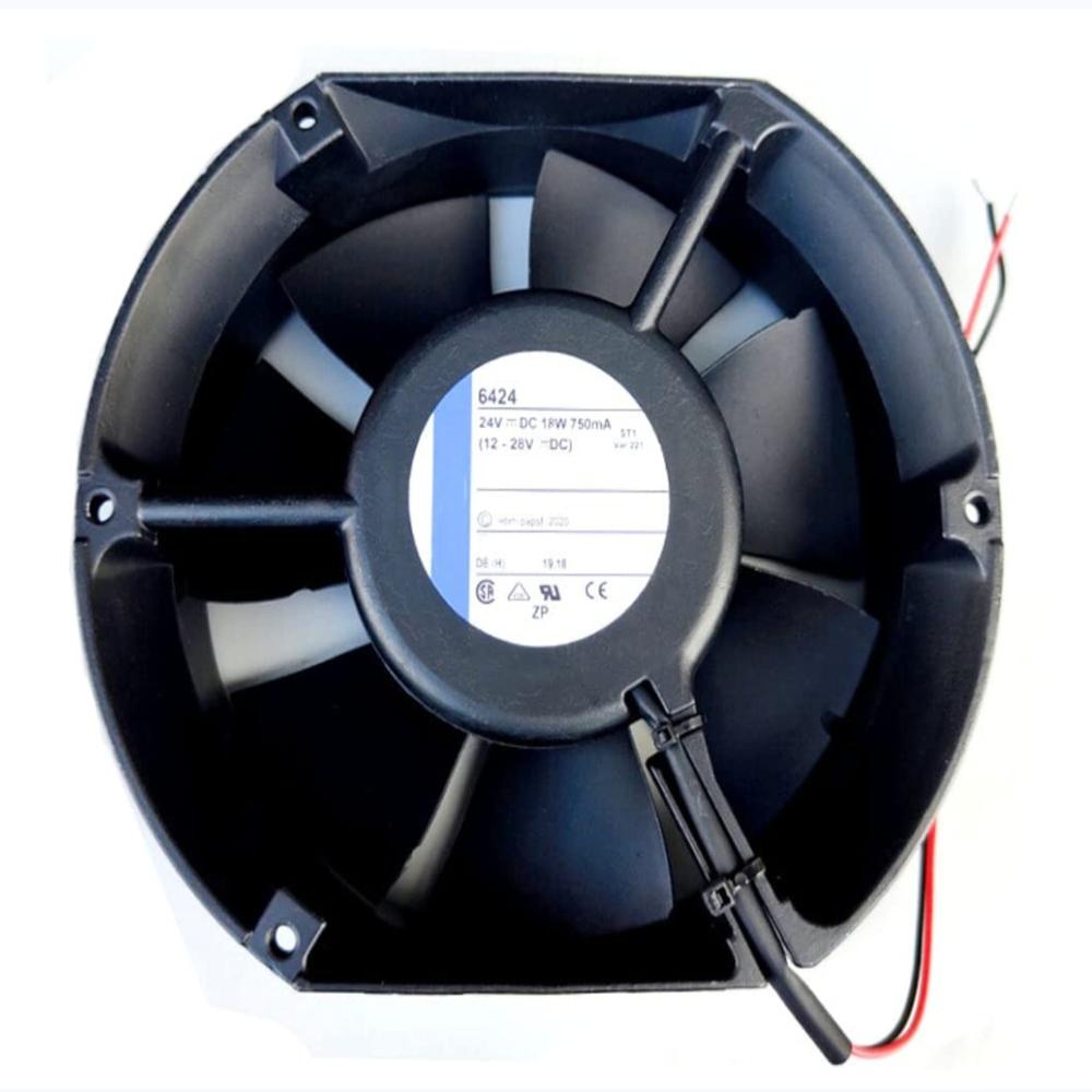 EBMPAPST 6424 24V DC 18W 17251mm Ball Bearing Industrial Axial Cooling Fan (METAL)