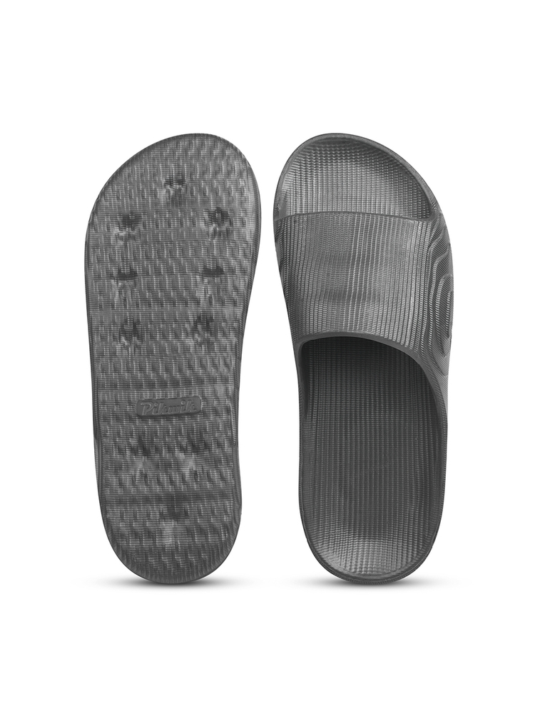 Mens Light Grey Captain Slipper