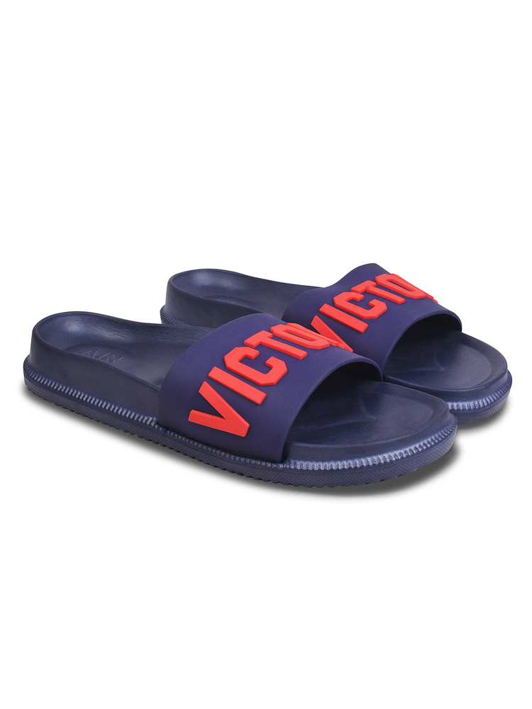 Mens Navy Blue Bolt Victory Slipper