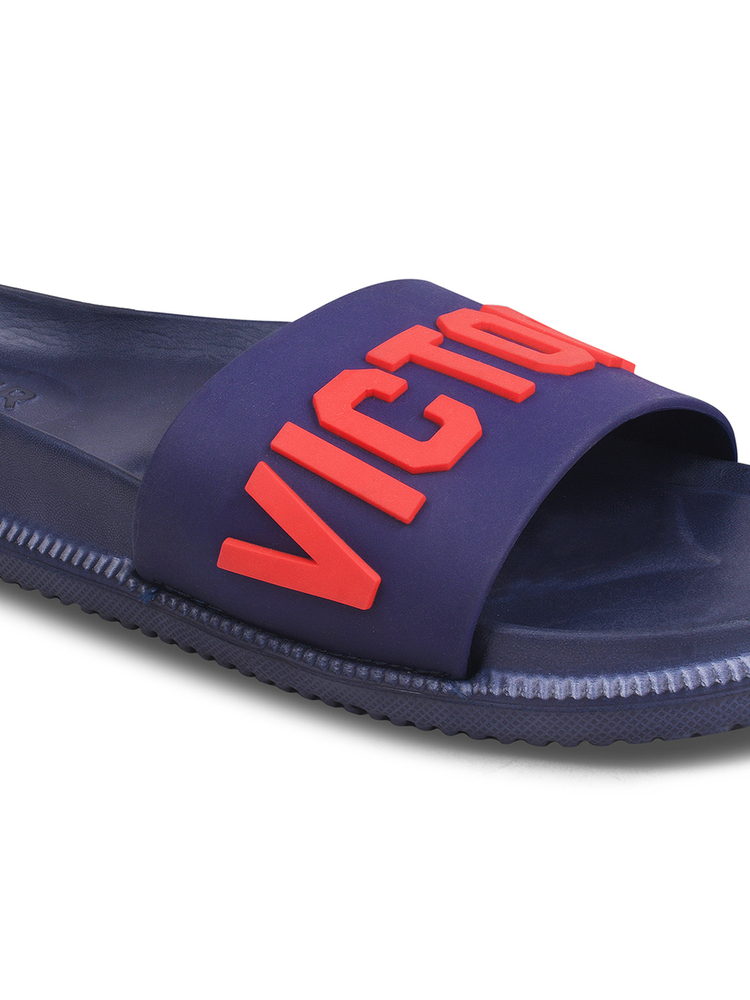 Mens Navy Blue Bolt Victory Slipper