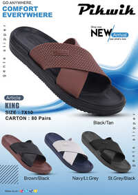 Mens King Woven Strap Design Slipper