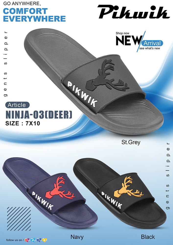 Mens Ninja03 Deer Printed Slipper
